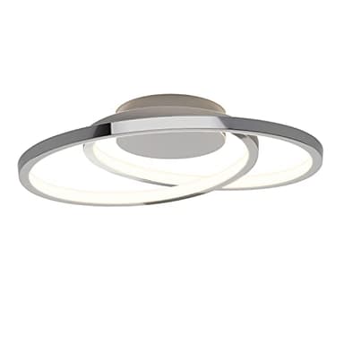Artika Salto Plafonnier LED encastrable moderne 15 W Chromé Idéal pour chambre à coucher, couloir, cuisine 1000 lumens, 2700 K, aucune ampoule nécessaire