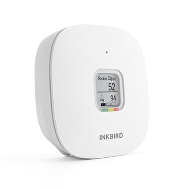 INKBIRD Détecteur de radon pour la maison, testeur de radon Ink-RD3 avec écran électronique à encre, capteur de spectromètre alpha, pas de frais de laboratoire, fonctionne à piles, application
