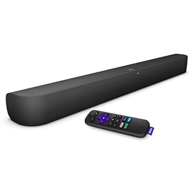 Roku Barre de son intelligente, lecteur multimédia en streaming 4K/HD/HDR et audio exceptionnel avec télécommande vocale Roku
