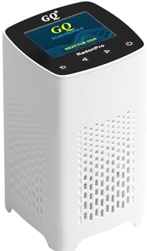 GQ Radon Pro Détecteur de radon 2 en 1 Détecteur de radon Détecteur de rayonnement nucléaire Geiger Counter Moniteur de qualité de l'air Détection simultanée Rapide Précision Couleur Simple Affichage