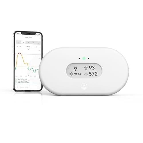 Airthings – 2960 View Plus – Moniteur de radon et de qualité de l’air (PM, CO2, COV, humidité, température, pression)