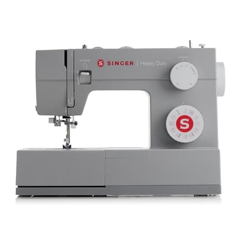 SINGER Machine à coudre haute vitesse 4452 robuste avec kit d'accessoires | Moteur puissant avec puissance de perçage améliorée, 110 applications de points, cadre entièrement en métal, boutonnière en