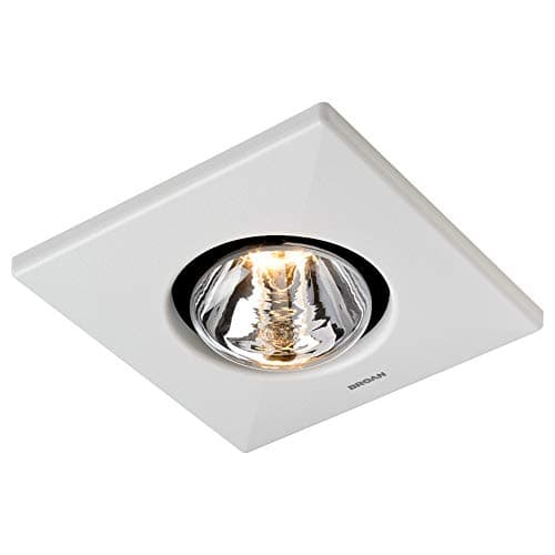 Broan-NuTone Ampoule chauffante et ventilateur 162 m, ampoule à économie d'énergie, chauffage de plafond IC, blanc, 250 W, 70 CFM, 4,0 sons