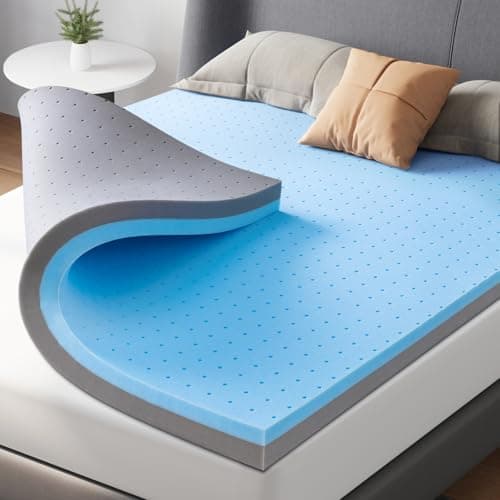 VISCOFLEX Surmatelas en mousse à mémoire de forme en gel de 10,2 cm et charbon de bois, pour lit simple, ferme moyenne, certifié CertiPUR-US (96,5 x 188 cm)