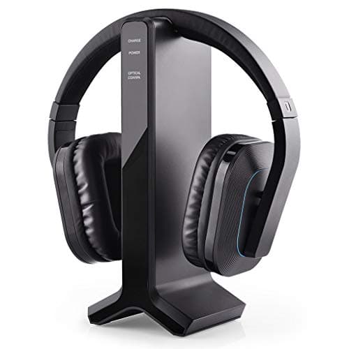Avantree HT280 Casque sans fil pour regarder la télévision avec émetteur RF 2,4 G, système optique numérique, casque haut volume, idéal pour les personnes âgées, portée de 30,5 m, pas de retard audio,