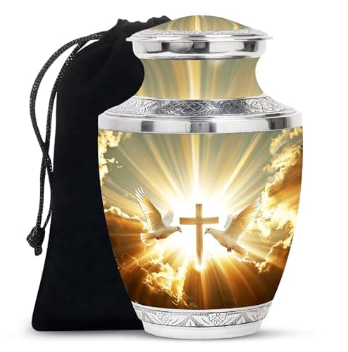 JAGSHASHI Urne funéraire pour cendres humaines - Urne funéraire pour cendres humaines adultes - Urne funéraire pour cendres humaines - Urne funéraire pour cendres humaines (25,4 cm, lot de 1)