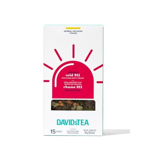 DAVIDsTEA Tisane Cold 911, sans caféine, 15 sachets