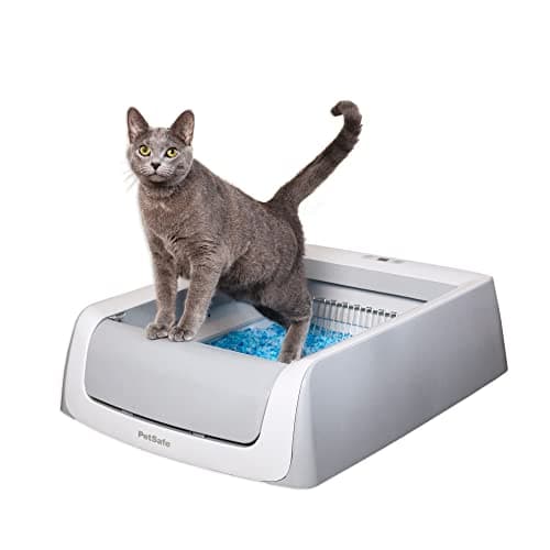PetSafe ScoopFree Litière automatique autonettoyante pour chat – Comprend des bacs jetables avec litière en cristal, non couvert