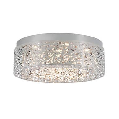 Artika Crystal Nest Plafonnier LED encastrable moderne 26 W, finition chromée, idéal pour chambre à coucher, couloir, cuisine – 1820 lumens, 3000 K, en acier, aucune ampoule nécessaire