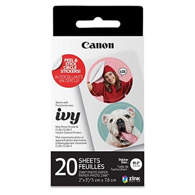 Canon Ivy Zink Lot de 20 feuilles de papier autocollant pré-découpé