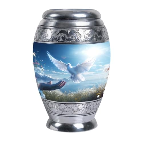 PARUHAS Urne funéraire volante en forme de colombe pour cendres humaines – Urne commémorative pour cendres pour femmes – Grande urne pour cendres d'adulte – Urne funéraire pour cendres humaines