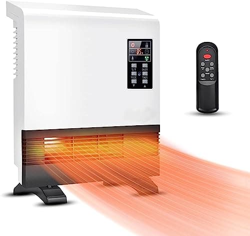 Airchoice Chauffage électrique 1500 W, chauffage mural avec support, économie d'énergie, minuterie, 3 modes, chauffage électrique à chaleur rapide, chauffage mural infrarouge pour chambre, salle de