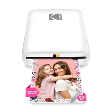Kodak Step Mini imprimante photo mobile sans fil compatible avec iOS et Android, NFC et appareils Bluetooth Blanc