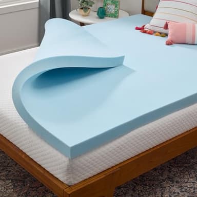 Linenspa – Surmatelas en mousse à mémoire de forme infusée de gel de 7,6 cm, certifié CertiPUR-US, pour grand lit