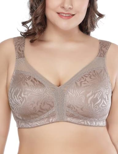 Deyllo – Soutien-gorge minimiseur à couverture complète et confortable pour femme, sans armatures, non rembourré, Caramel