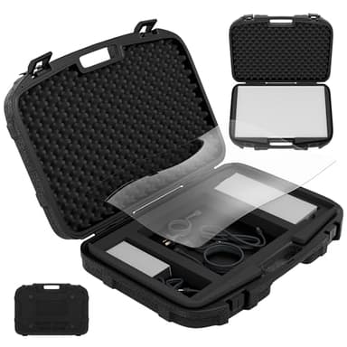 EAZUSE Starlink Coque rigide étanche pour Starlink Gen 3 standard, routeur, câbles, alimentation, béquille et plus encore, sac robuste Gen3 pour transporter Starlink V3, Noir/blanc
