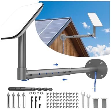 Starlink Long support mural réglable de 71,1 cm, kit de montage Starlink Gen 2, avec adaptateur de tuyau standard Starlink, support de toit Starlink pour parabole standard V2 Starlink