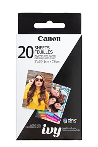 Canon 3214C001 Ivy ZINK - Paquet de 50 feuilles de papier photo à imprimer, blanc