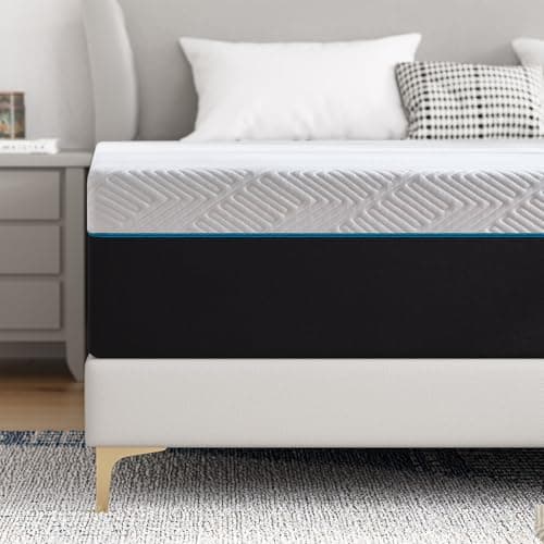 Twolike Matelas en mousse à fermeté moyenne offrant soutien pour le sommeil – Matelas livré dans une boîte – Pour grand lit – 152,4 x 203,2 x 25,4 cm