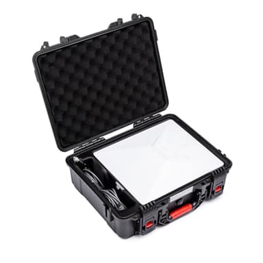Steinwhale Étui de rangement étanche IP67 pour Starlink Mini, construit avec joint étanche et système de loquet sûr, étui de protection rigide avec rembourrage en mousse pour garder la vaisselle en