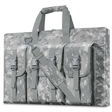 DuHeSin Étui Starlink Gen 3, design multi-poches, sac à main/sac à bandoulière pour Starlink V3 Dish, câble Ethernet, routeur, alimentation, camouflage, Camouflage, Étui pour Starlink Gen 3