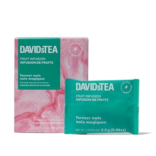 DAVIDsTEA Forever Nuts Tisane sans caféine 12 sachets