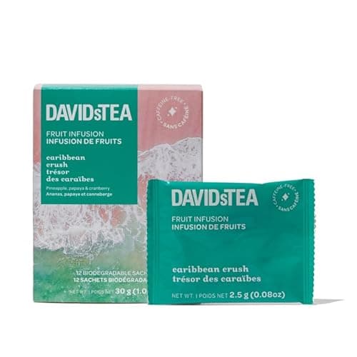 DAVIDsTEA Tisane Caribbean Crush, sans caféine, 12 sachets