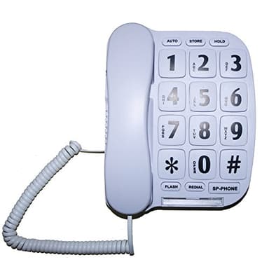 MegFong MF-11W Téléphone filaire amplifié avec haut-parleur mains libres pour personnes âgées et personnes âgées