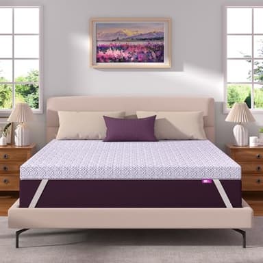 BedStory Surmatelas en mousse à mémoire de forme de 10,2 cm pour soulager les douleurs dorsales, surmatelas en mousse infusée de gel rafraîchissant, certifié CertiPUR-US