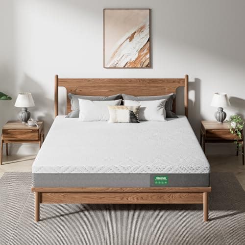 VISCOFLEX Matelas double en mousse à mémoire de forme de 15,2 cm en gel à mémoire de forme et charbon de bambou, livré dans une boîte avec housse douce, CertiPUR-US, 137 x 188 cm