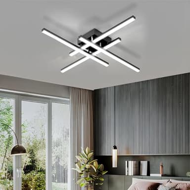 Plafonnier 4000 lumens 6500 K super lumineux LED blanc encastré moderne 40 W 61 cm pour chambre à coucher, cuisine, salon, salle de bain, garage, ferme, salle à manger, couloir